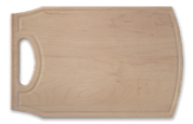 Large wood cutting board with handle and juice groove