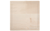 Square wood cutting board with juice groove